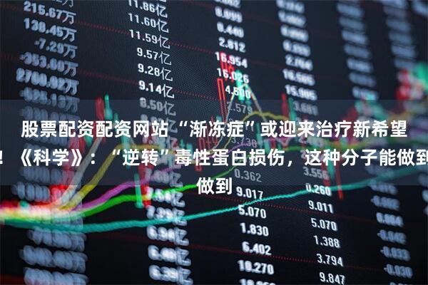 股票配资配资网站 “渐冻症”或迎来治疗新希望！《科学》：“逆转”毒性蛋白损伤，这种分子能做到
